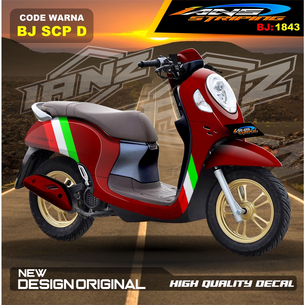 STIKER SCOOPY FULL BODY / STIKER SCOOPY FULL BODY / STIKER MOTOR SCOOPY NEW DESAIN / STIKER MOTOR TERBARU