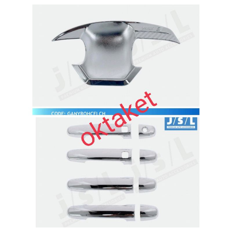 paket outer handle Yaris chrome hitam jsl