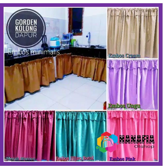 [TERMURAH] TIRAIN GORDEN DAPUR MOTIF POLOS / GORDENG KOLONG DAPUR POLOS