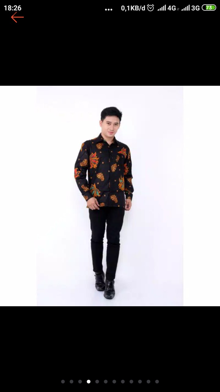Kemeja Batik Lengan Panjang Size M L Xl Xxl Xxxl
