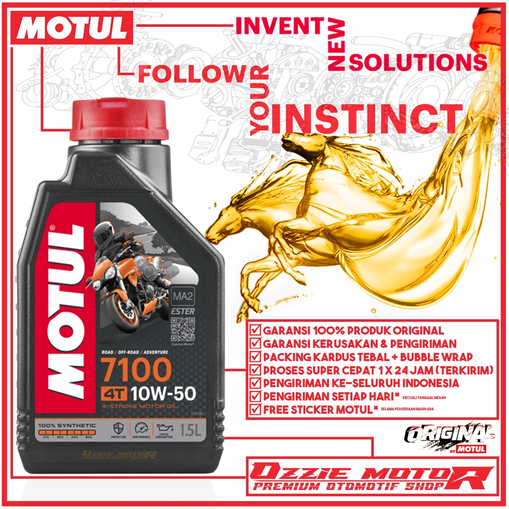 MOTUL 7100 4T 1.5L 10W50 1500ml OLI MOTOR IMPORT ORIGINAL