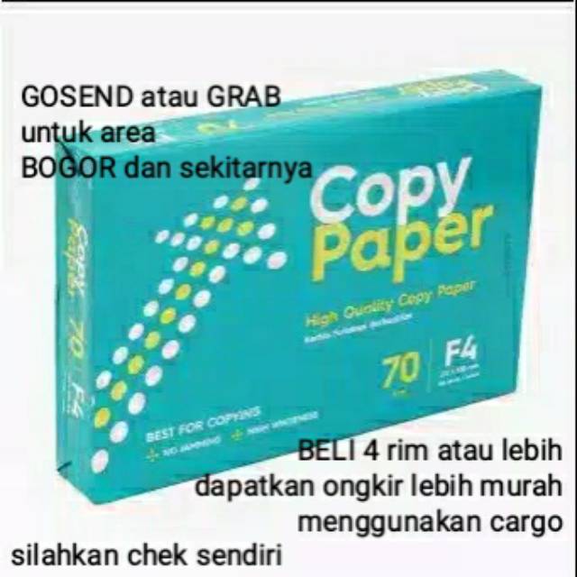 

Kertas hvs f4 / folio copy paper