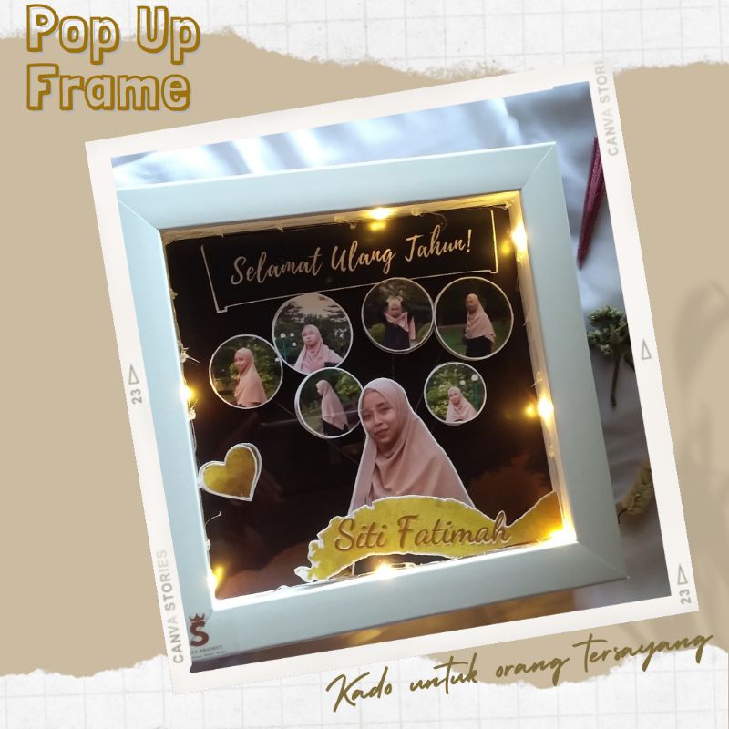KADO UNIK TERMURAH Frame 3D Pop Up Frame