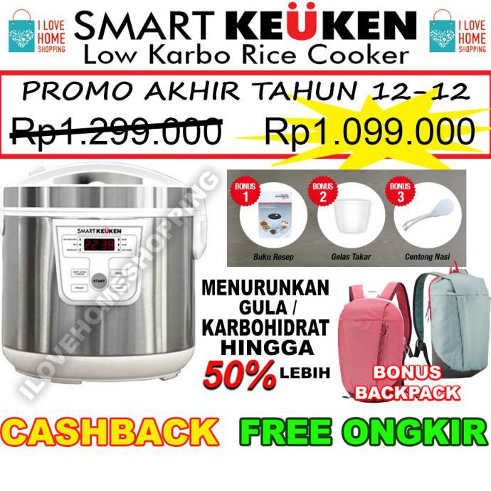 NEW / RICE COOKER SMART KEUKEN LOW CARBO / RICE COOKER RENDAH GULA / BERKUALITAS