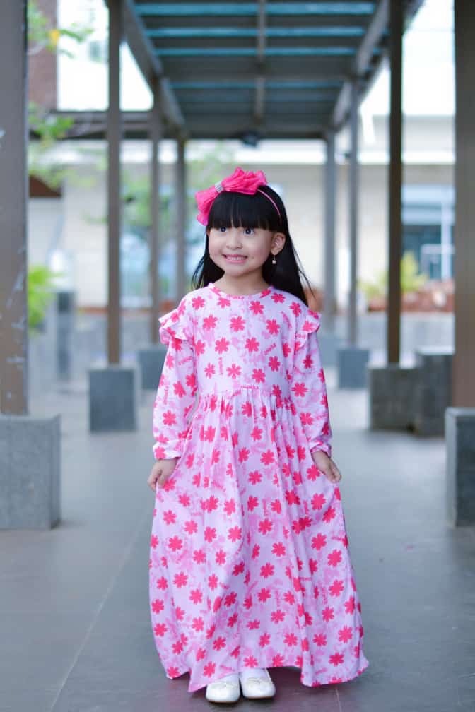 GAMIS ANAK RAYON MOTIF BUNGA USIA 4-12 TAHUN