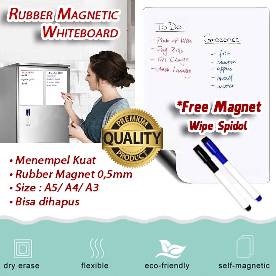 

PAPAN TULIS MAGNETIC UNTUK KULKAS UKURAN A5 A4 A3