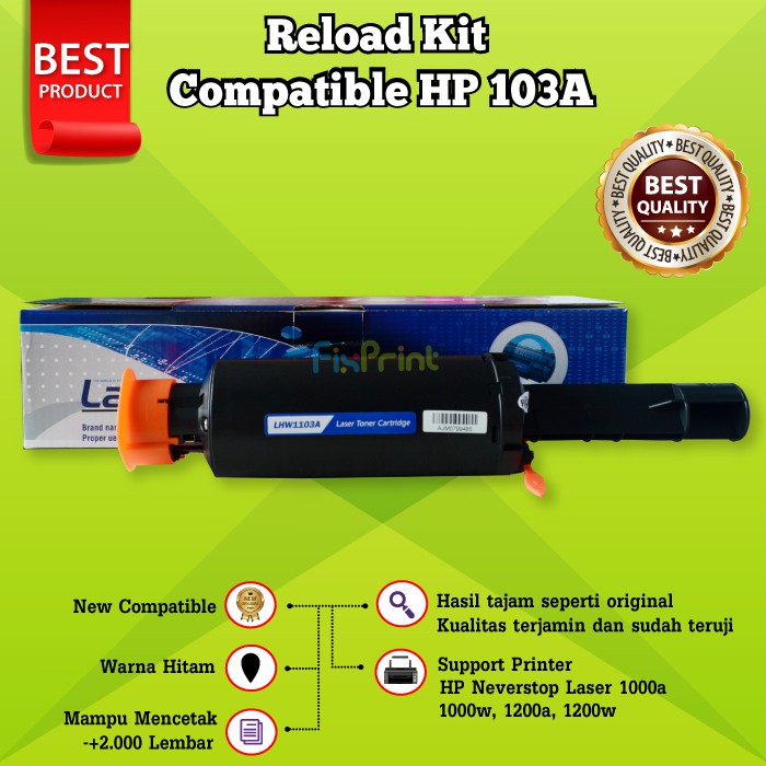 XP Toner 103A Neverstop Laser Toner Reload Kit 103 A Compatible - Hitam