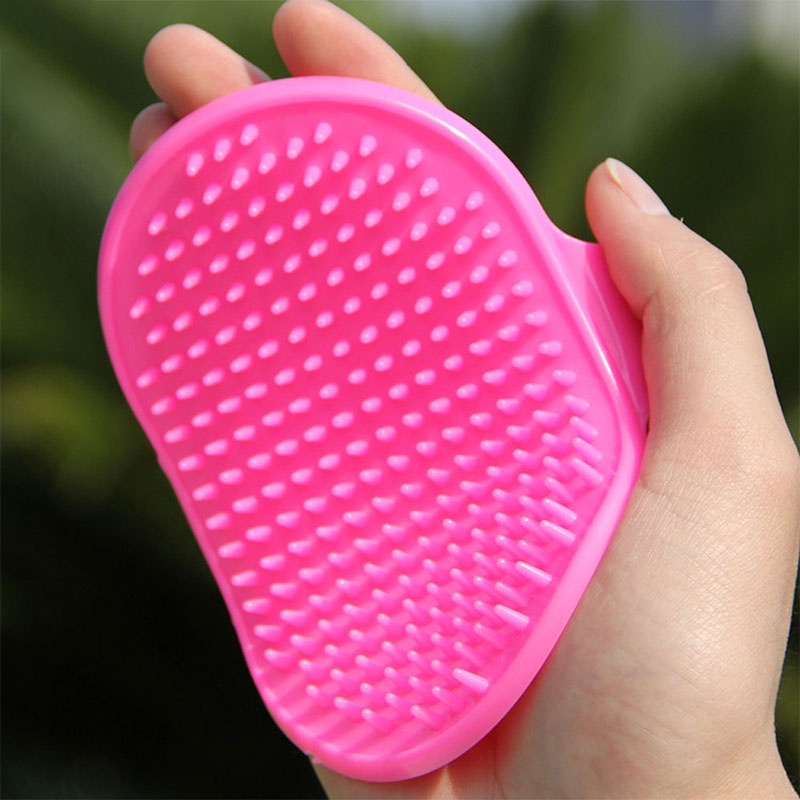 Sisi Bulu Hewan Anjing Kucing Pet Comb Brush Silicone for Bath Dog Cat - ol