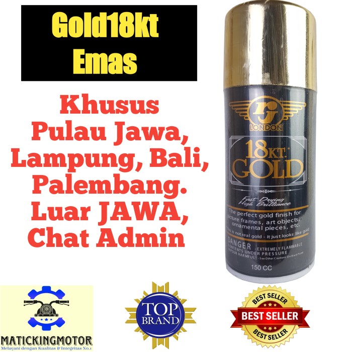 Fr2021 Pilox Pilok Cat Semprot Rj London 150Cc - Warna Chrome Chrome - Gold18Kt Rfr201R515