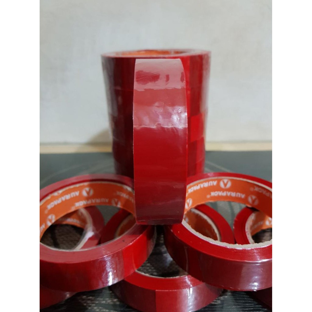 

ISOLASI WARNA MERAH 1 INCH Lakban Warna Merah Aura Pack