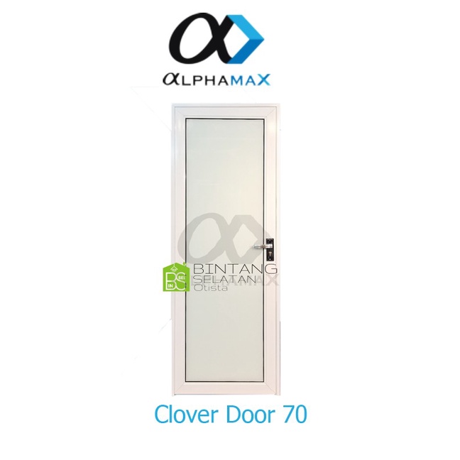 PINTU KAMAR MANDI KACA ALPHA MAX  DOOR CLOVER SERIES CLOVER 70