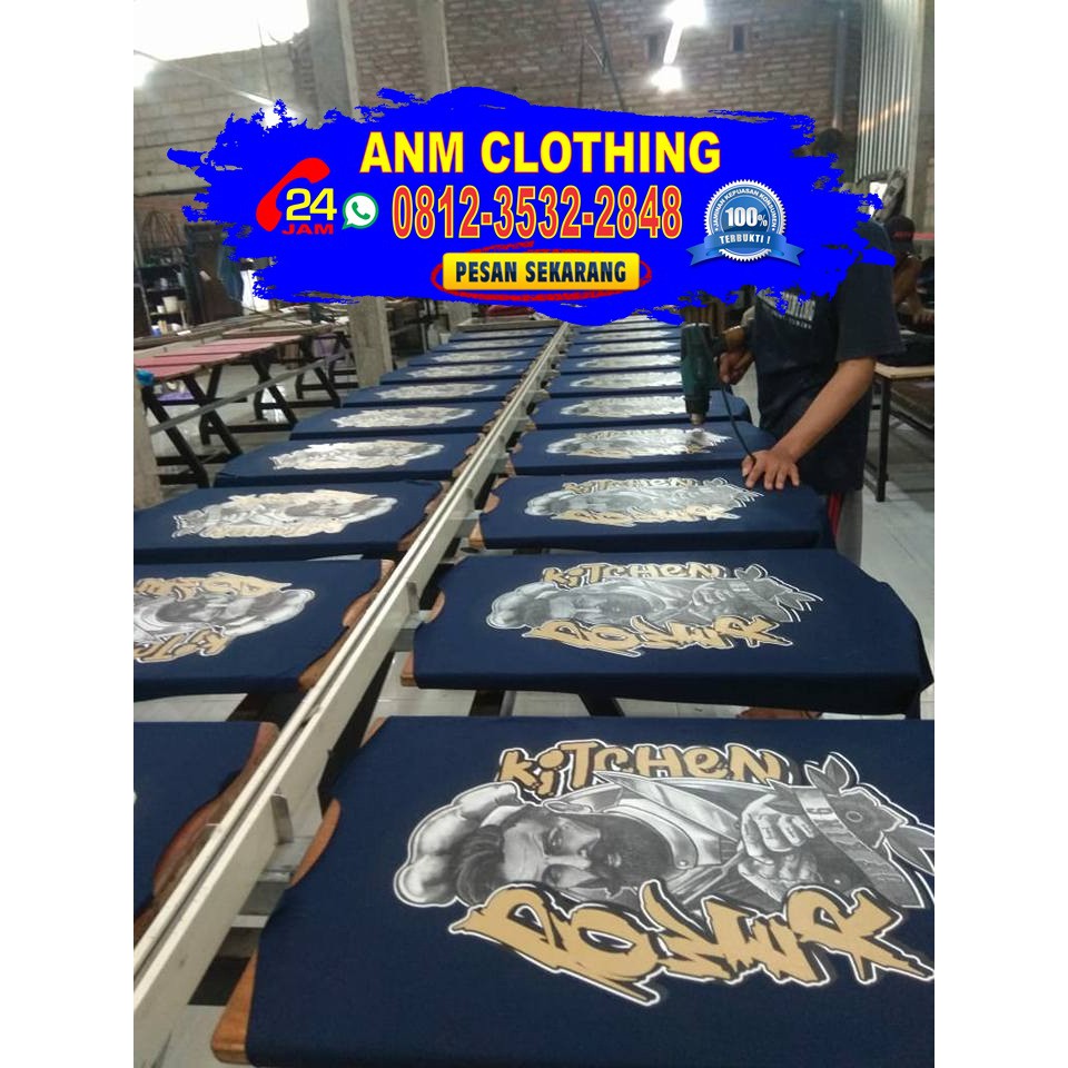Jasa Sablon Kaos Plastisol Di  Kediri | ANM Clothing