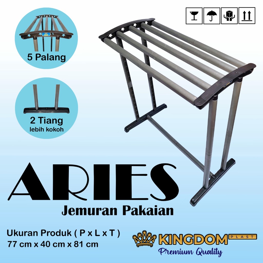 JEMURAN HANDUK ARIES JEMURAN KAMAR MANDI RAK PENGERING HANDUK JEMURAN BAJU PLASTIK KUAT KOKOH KINGDOM ARIES