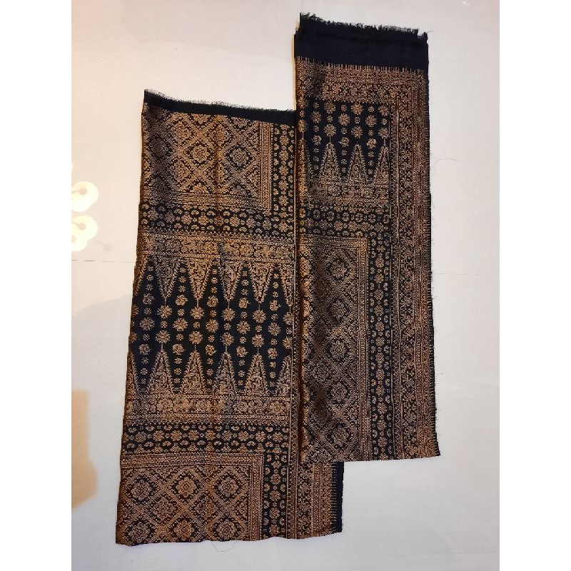 Songket Tenun Tangan Palembang Tembaga Hitam(bonus brokat)