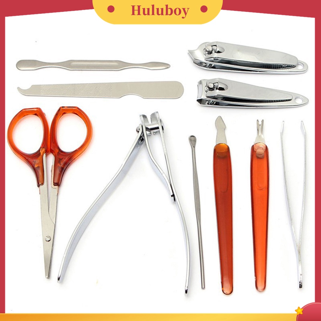 Huluboy Huluboy♡ 10pcs Gunting Kuku Bahan Stainless Steel Untuk Manicure Pedicure