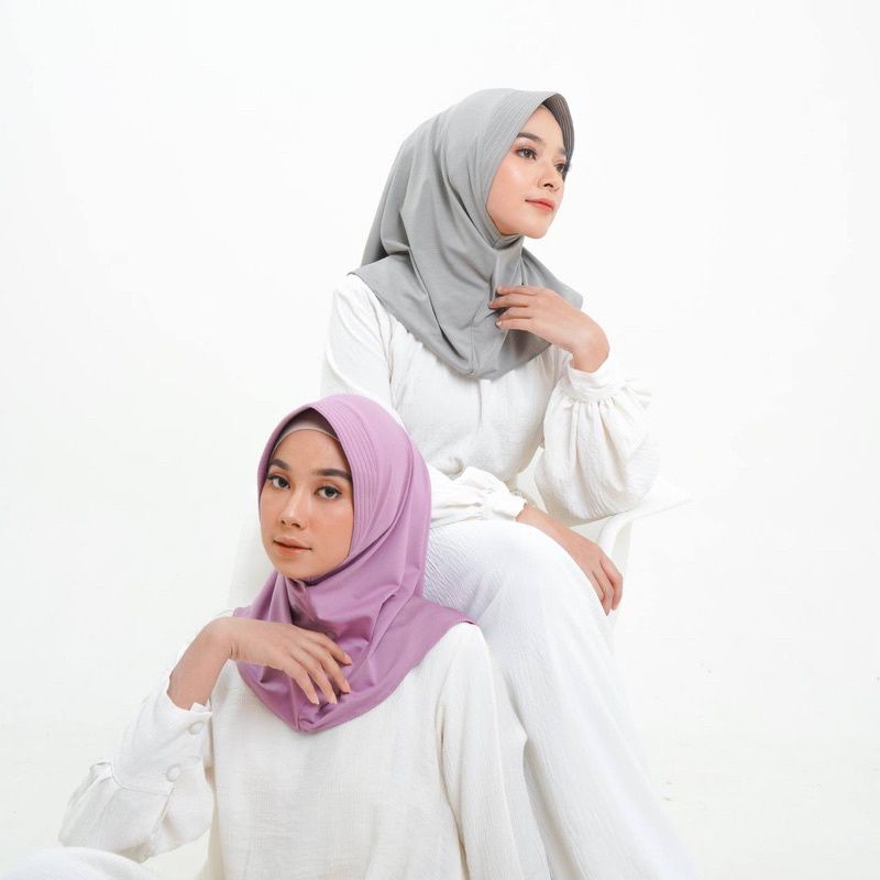 hijab sport jersey premium bahan tebal/hijab instan muslimah/bergo olahraga/hijab instan/kerudung