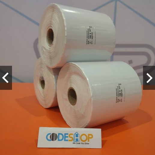 LABEL BARCODE SEMICOATED 102 X 127 MM 1 LINE GAP CORE 1 INCH