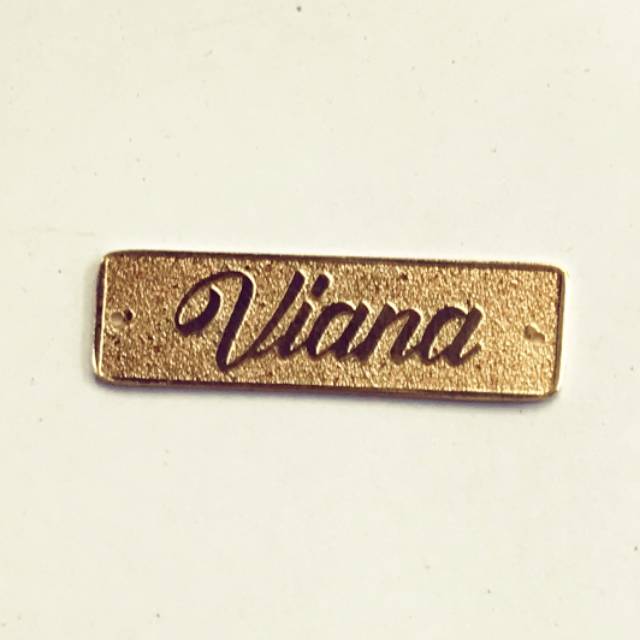 

Plat label bahan kuningan tekstur