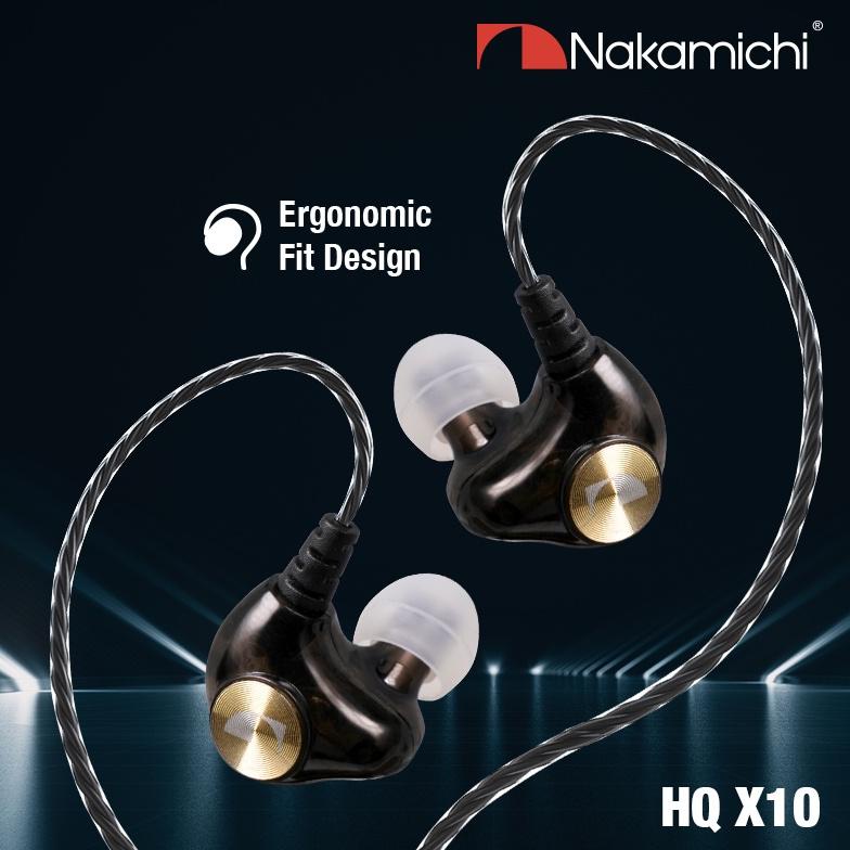 Nakamichi Hq X10 Dynamic Driver In Ear Monitor Wired Earphone Mic