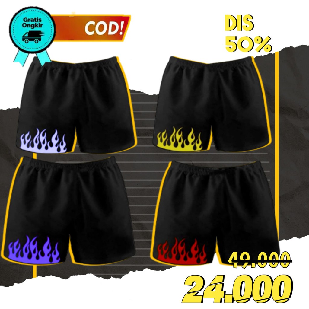 Celana Api pendek Pria wanita Original  Celana Fire Pendek Api