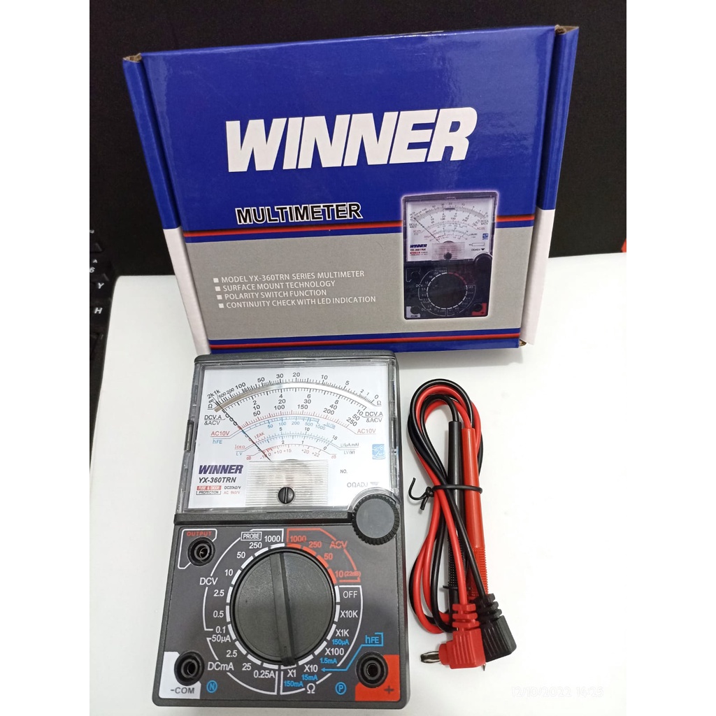 MULTI TESTER Analog WINNER YX 360 TRN MULTIMETER LED INDICATION Alat Ukur Tegangan