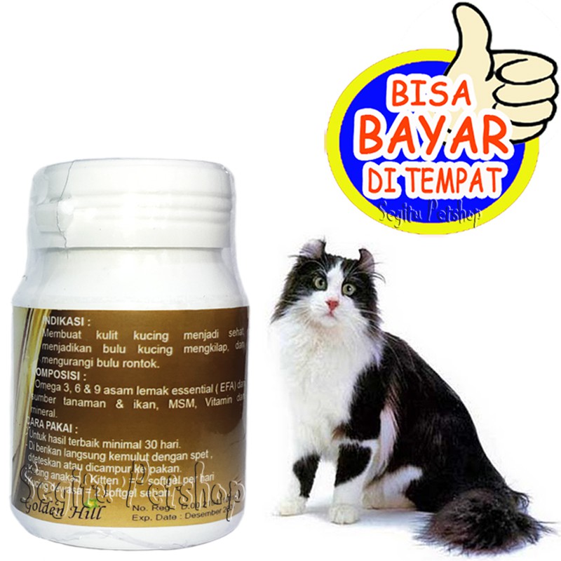 VITAMIN TUMBUH BULU KUCING EXTRA NAT SKINS ANTI RONTOK HEALTHY SKIN AND SHINY COAT