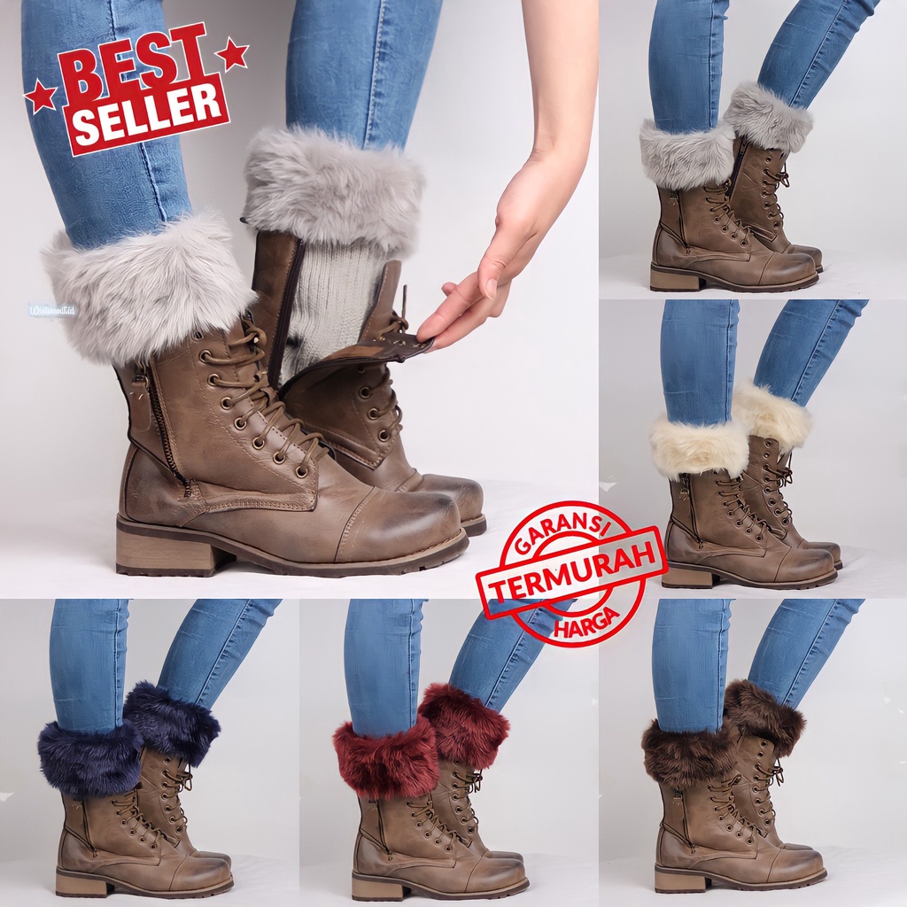 READY INDONESIA Leg warmer penghangat kaki bulu sepatu boots winter musim dingin warm fur