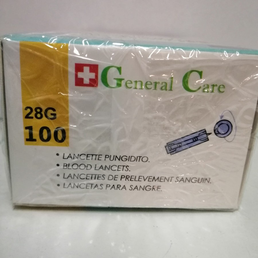 Jarum General Care 28G isi 100 / Blood Lancet General Care 28G / Jarum Bekam General Care 28G