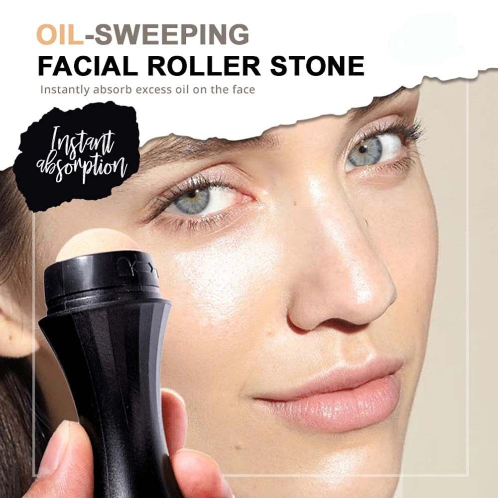 Oil Absorbing Roller Volcanic Face Roller Stick Penyerap Minyak Wajah Massage Portable Face Roll
