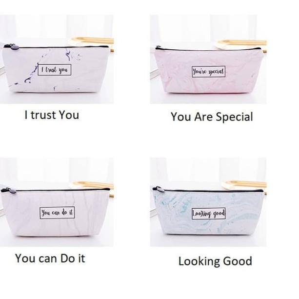 

♥ TP0041 Tempat Pensil Marble Pattern / Tempat Kosmetik - trust ☞