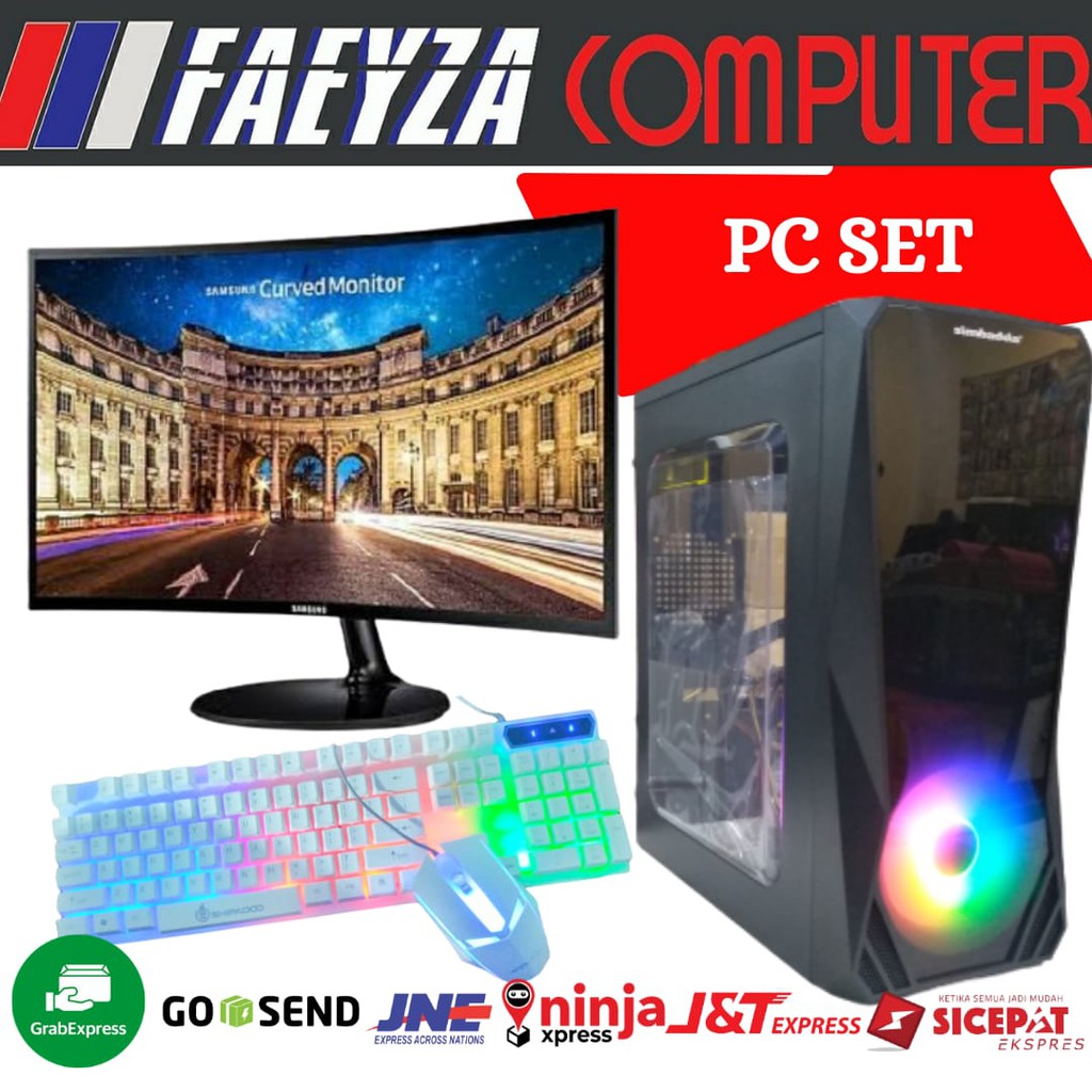 PC RAKITAN INTEL CORE I5 + RAM 8GB + VGA 2GB ddr3 Monitor 24 Lengkap