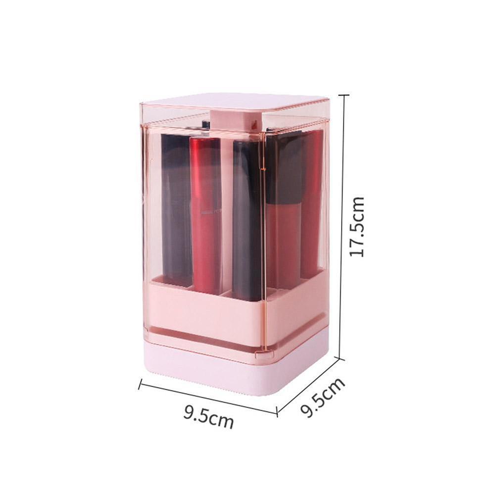 [Elegan] Press Lift Lipstik Kotak Penyimpanan Fashion Penjualan Panas Tahan Debu Alat Kosmetik Lipstick Stand Case Desain Baru Kotak Lipstik