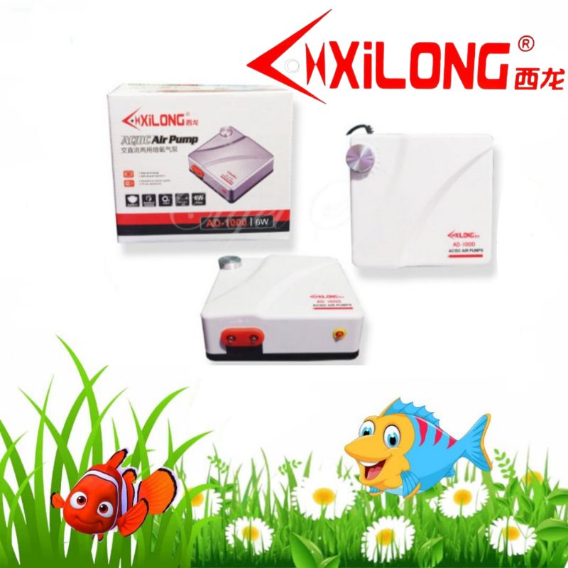 Aerator 2 lubang XILONG AD 1000 AC DC air pump