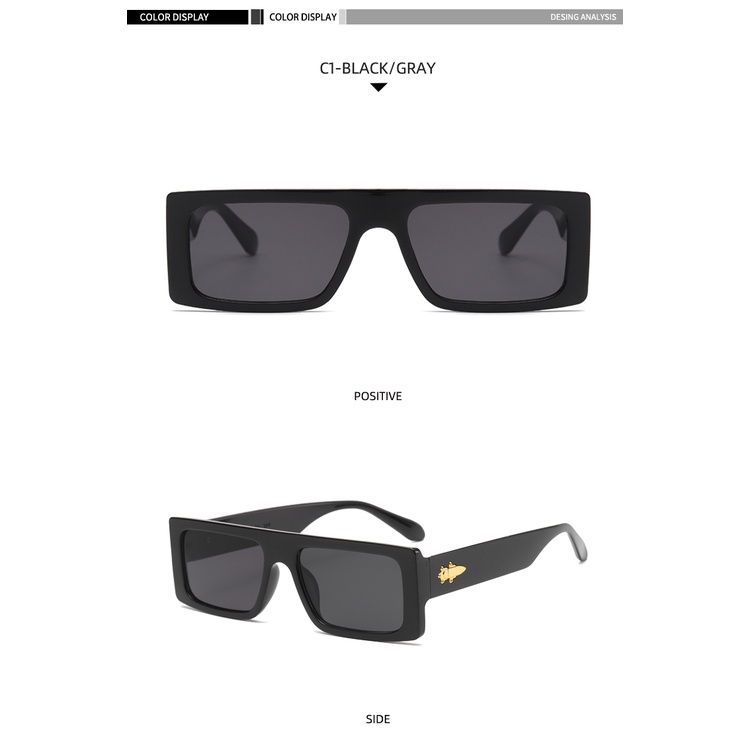 2021 European and American square new fashion personality ins sunglasses