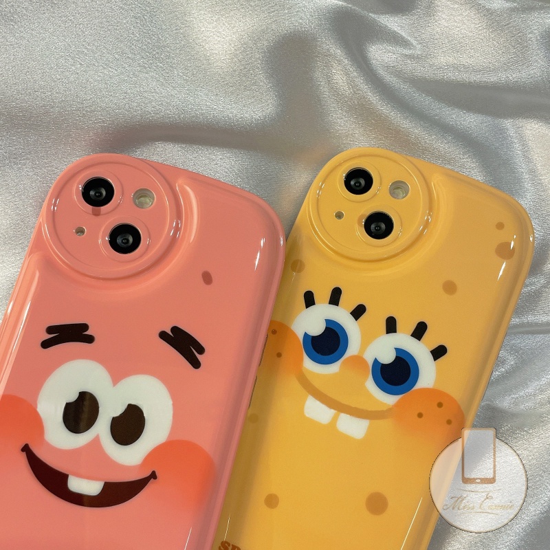 Soft Case TPU Tebal Motif SpongeBob Patrick Star Untuk IPhone 7 8 Plus 11 12 13 Pro MAX XR X XS MAX 6 6s Plus SE 2020