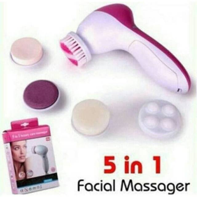 Facial wajah 5 in 1 face massager alat pembersih wajah