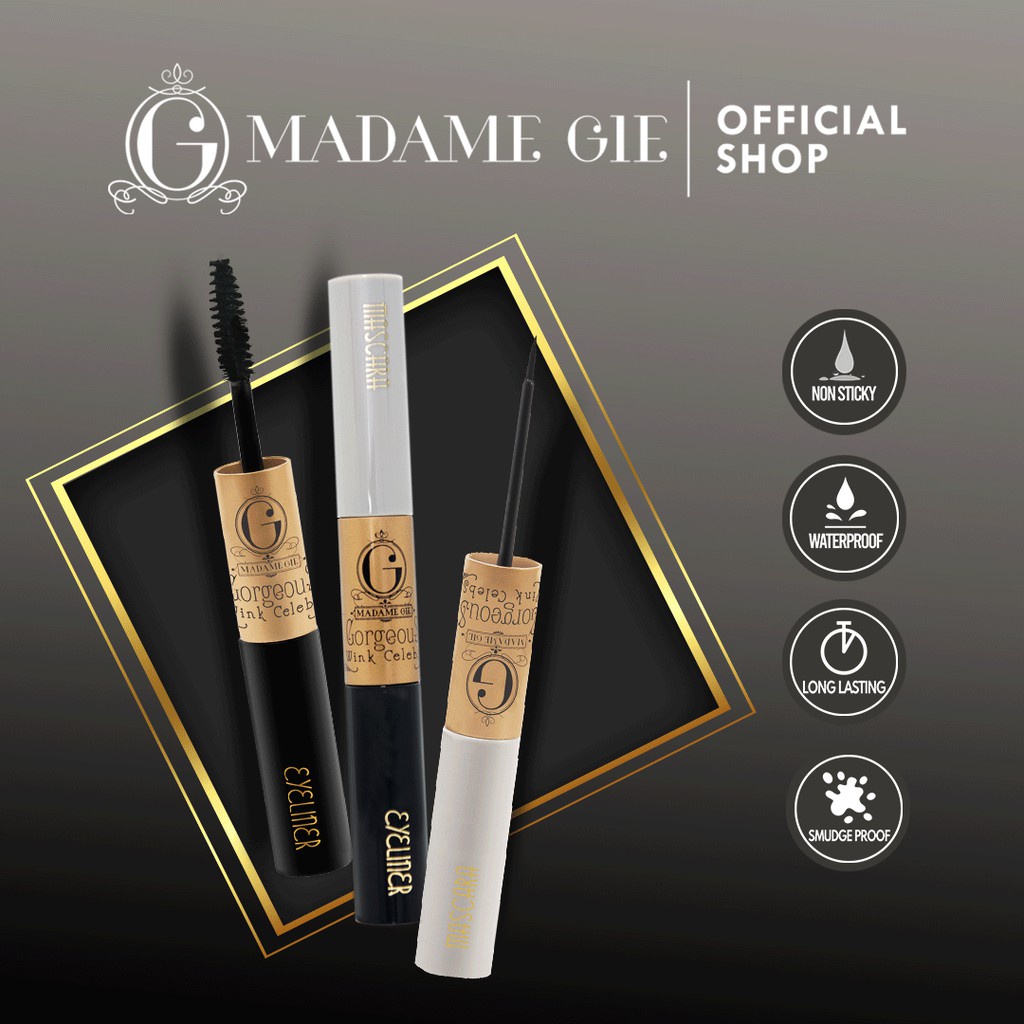 Madame Gie Gorgeous Wink Celebs Mascara Eyeliner 2 in 1 - MakeUp Waterproof