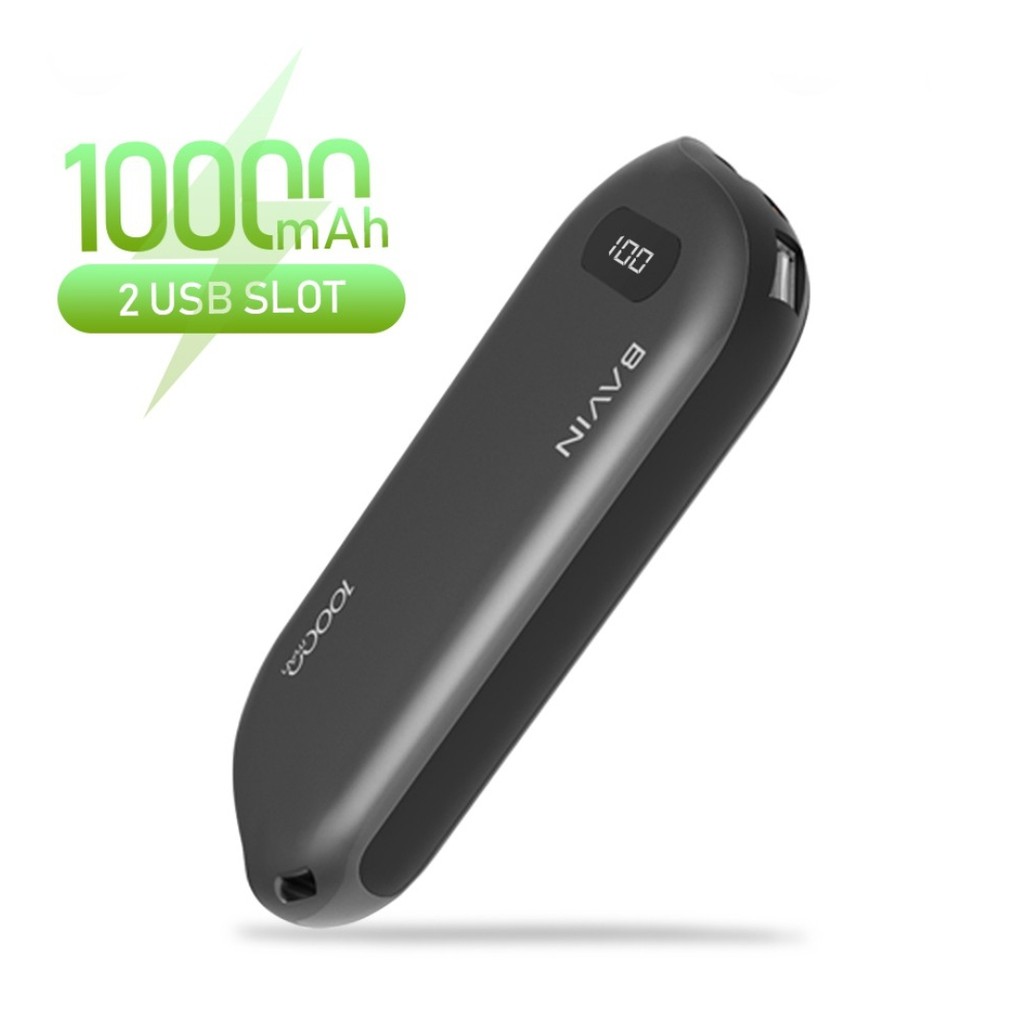 Power Bank 10.000Mah Bavin  PC-152S Origina Hitam Putih 100%