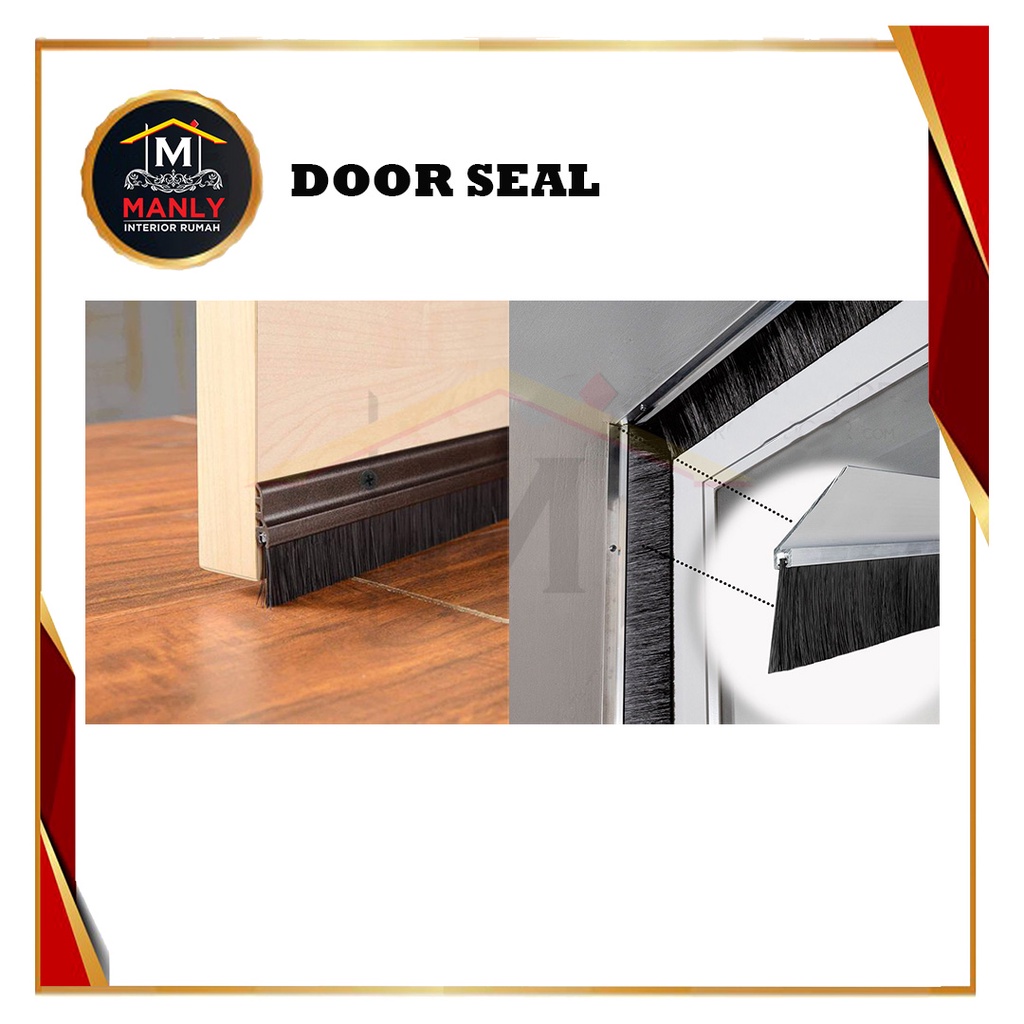 Penutup Celah Bawah Pintu Door Seal / Door Bottom Brush Seal  FREE SEKRUP