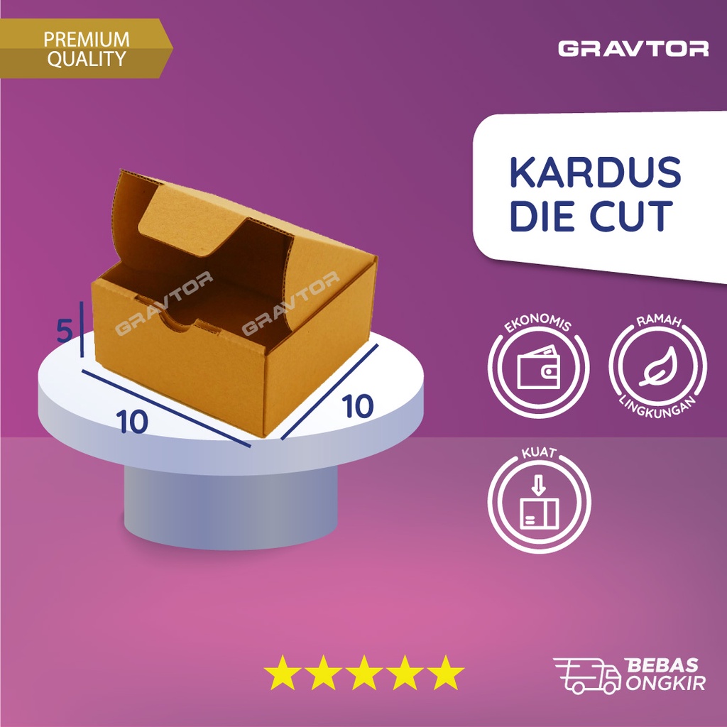 

Kardus Die Cut 10x10x5 - Packaging Box Dus Hampers Pizza Polos Murah