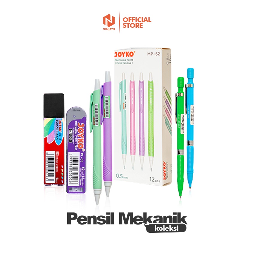 

Pensil Mekanik JOYKO Ukuran 2B 05 mm Dan Isi Ulang Refill