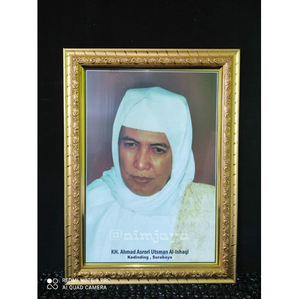 bingkai kh. asrori foto ulama, kiyai, habib uk 25x35 tanpa kaca