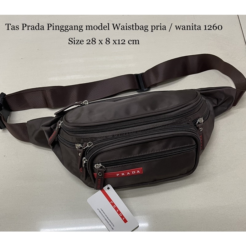 Waistbag prada Tas Pinggang Import pria/Wanita import Quality