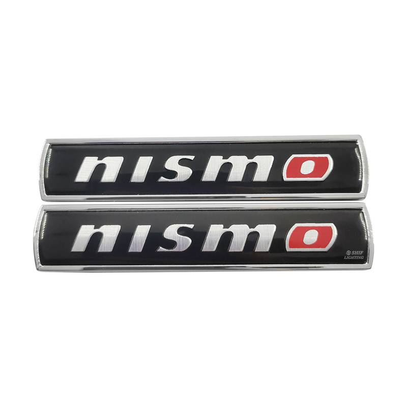 2 X Metal NISMO Logo Car Side Fender Decorative Emblem Sticker Decal Badge For NISSAN NISMO