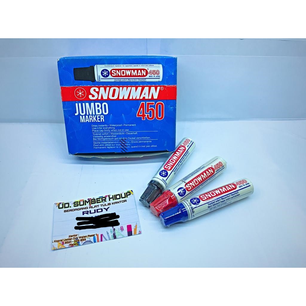 

Spidol Snowman Jumbo Marker 450, Harga persatuan 1 pcs