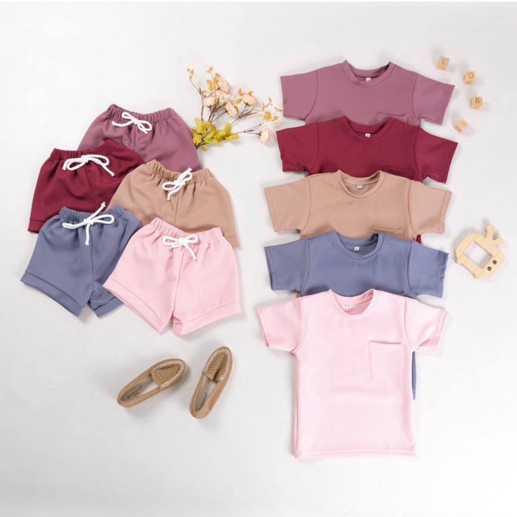 Setelan Anak Unisex | Nesie Basic Mango Knit