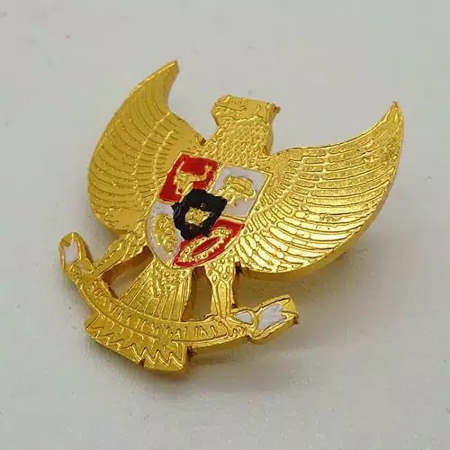Pin Bros Murah Kuning Emas Model Lambang Negara Garuda Indonesia