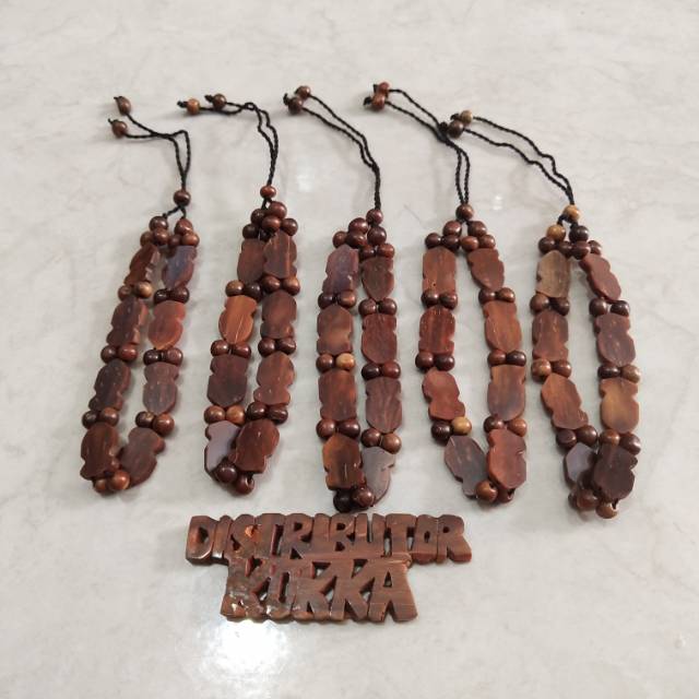 ( SUPER MURAH ) Grosir 5 pcs gelang kokka kaukah kaokah fukakah koka terompah full coklat