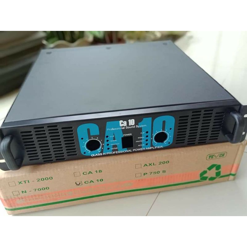Box power amplifier CA 10 model 2u bahan plat hitam tebal