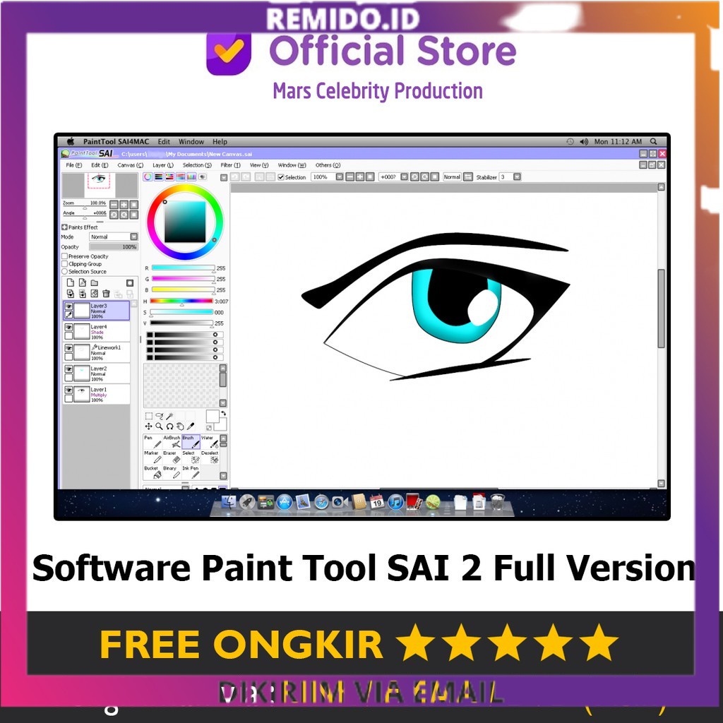 Software Paint Tool SAI 2 Full Version Premium Terbaru Email Shopee